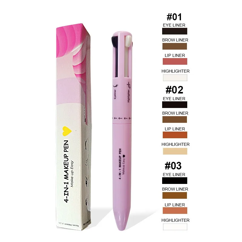 Beauty Linasi Makeup - Lápiz de cejas 4 en 1,