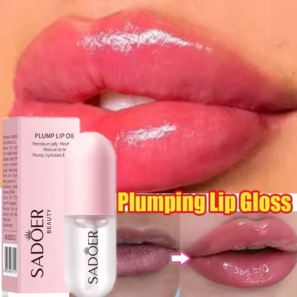 Lip Gloss Plumping - Aceite Esencial Voluminizador de Labios, Cuidado