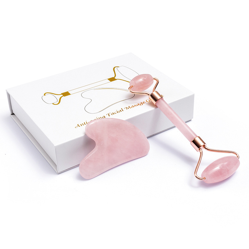 Jade Roller Gua Sha - Gua Sha-Rodillo de Jade de cuarzo