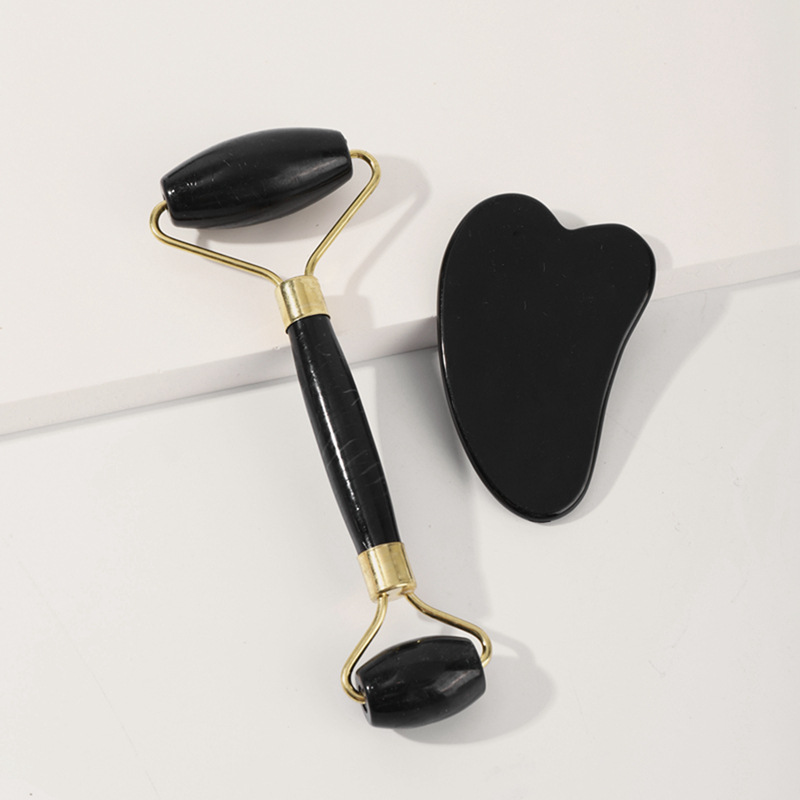 Jade Roller Gua Sha - Rodillo Facial de Jade Natural y
