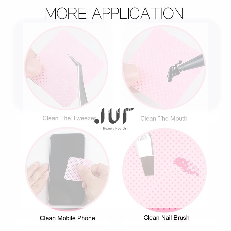 Eyelash Extension - Toallitas Profesionales Sin Pelusa para Uñas,