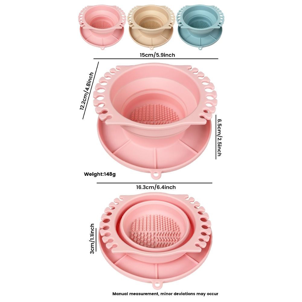 Makeup Brush Set - Tazón de Silicona para Limpiar Brochas