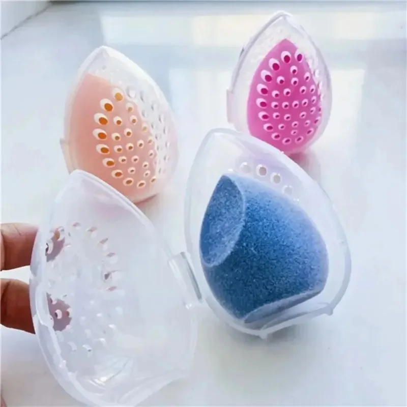 Beauty Makeup Egg - Caja de almacenamiento de esponja de