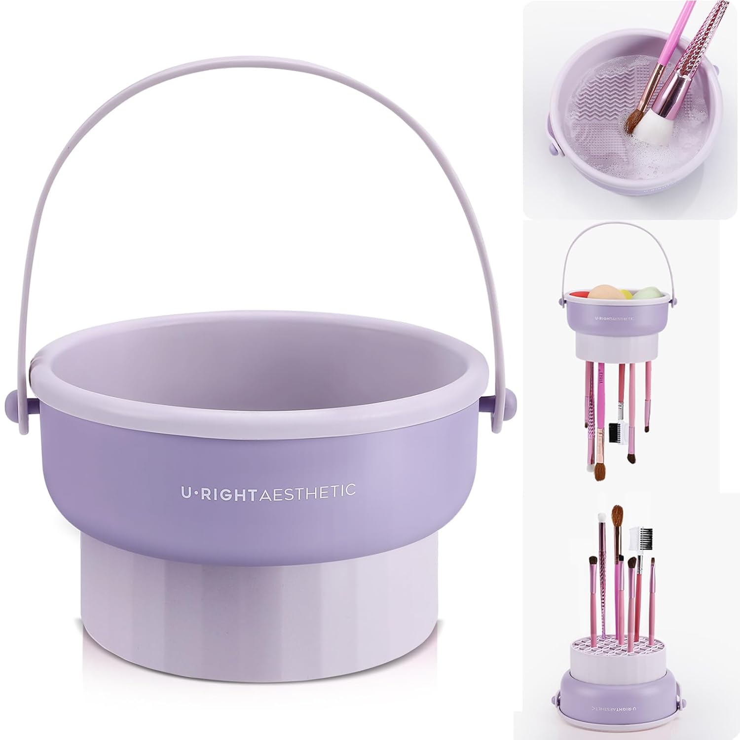 Makeup Brush Set - Tazón de limpieza para brochas de