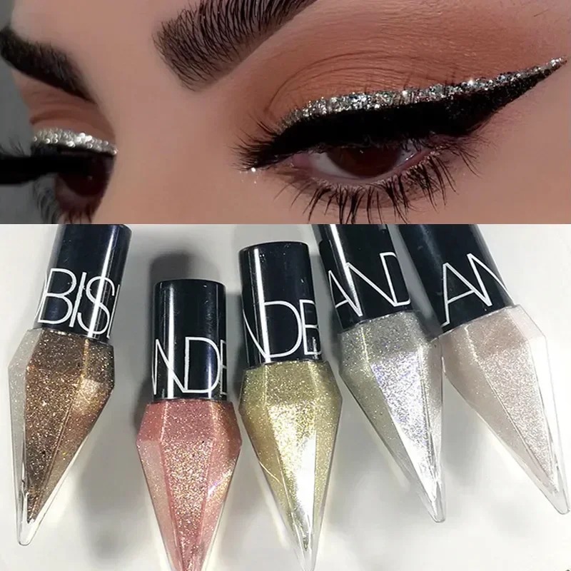 Beauty Linasi Makeup - Delineadores de ojos brillantes de diamante,