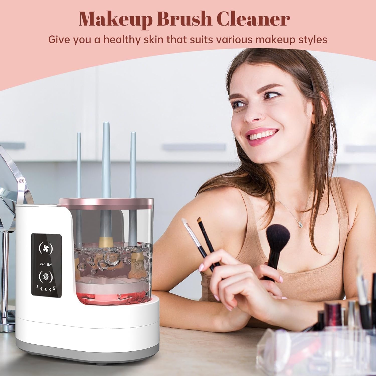Makeup Brush Set - Máquina Limpiadora de Brochas de Maquillaje