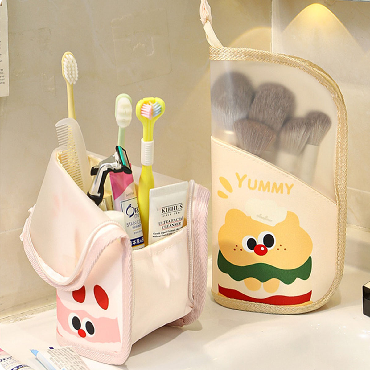 Beauty Makeup & D Anime Studio - Bolsa de cosméticos para mujer, organizador