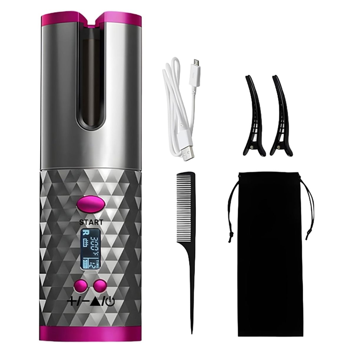 Hair Curling Wand - Rizador de pelo inalámbrico N18R, estilizador