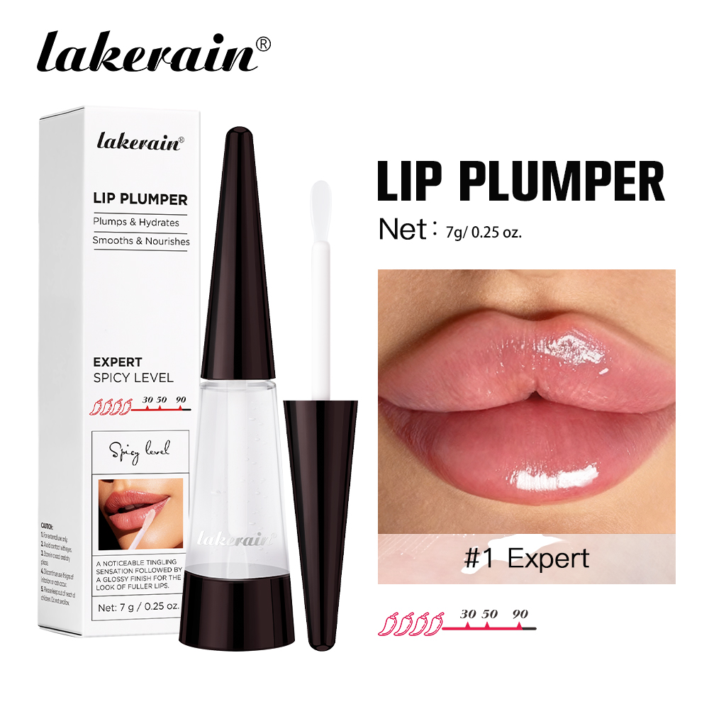 Lip Gloss Plumping - Brillo de labios transparente, brillo de