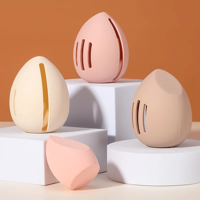 Beauty Makeup Egg - Soporte para esponja de maquillaje, estuche
