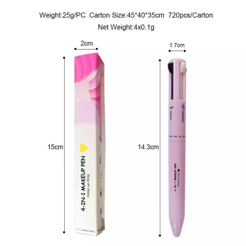Lápiz de cejas 4 en 1, delinea - Beauty Linasi Makeup reseña y precio