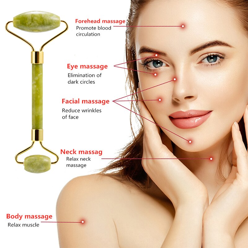 Cuidado de la piel, piedra de  - Jade Roller Gua Sha reseña y precio