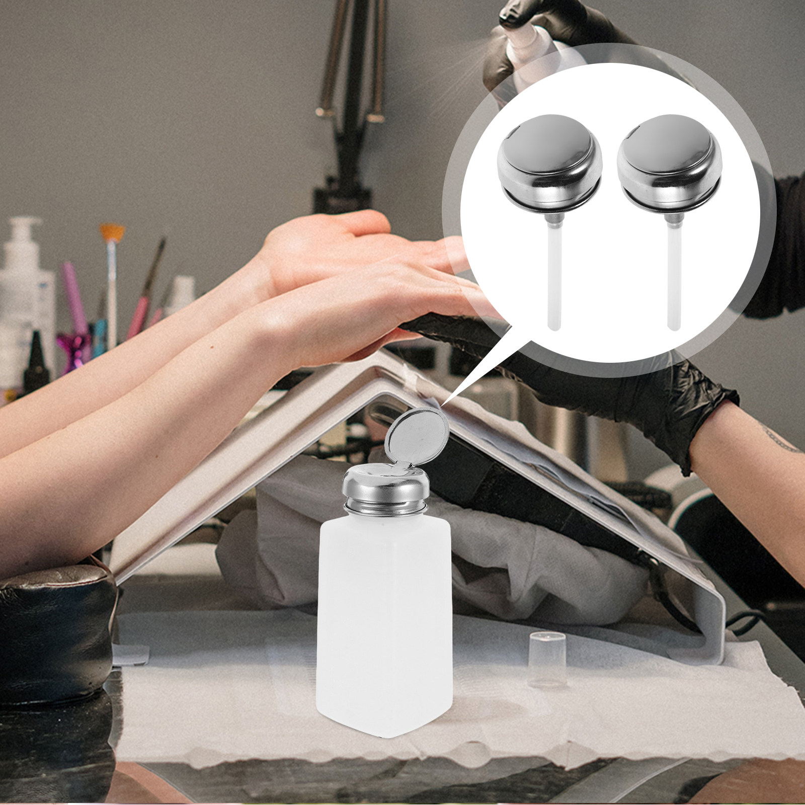 5 tapas dispensadoras de acero - Beauty Makeup & D Anime Studio reseña y precio