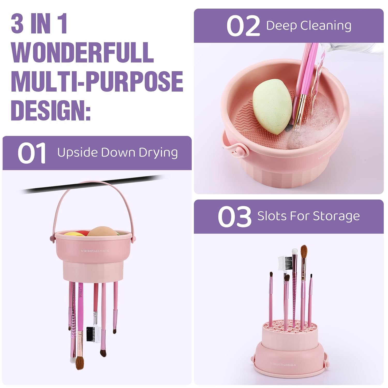 Tazón de limpieza para brochas - Makeup Brush Set reseña y precio