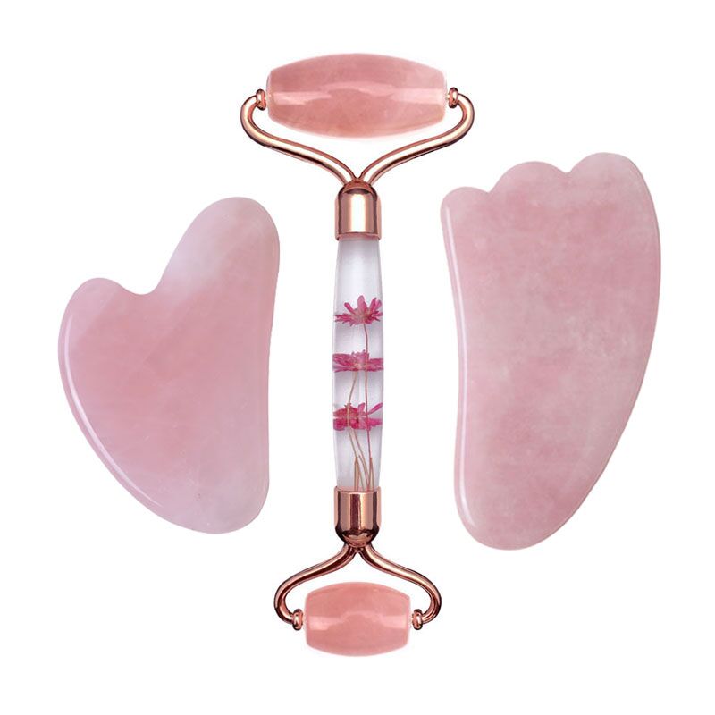 Rodillo Facial de Cuarzo Rosa  - Jade Roller Gua Sha reseña y precio