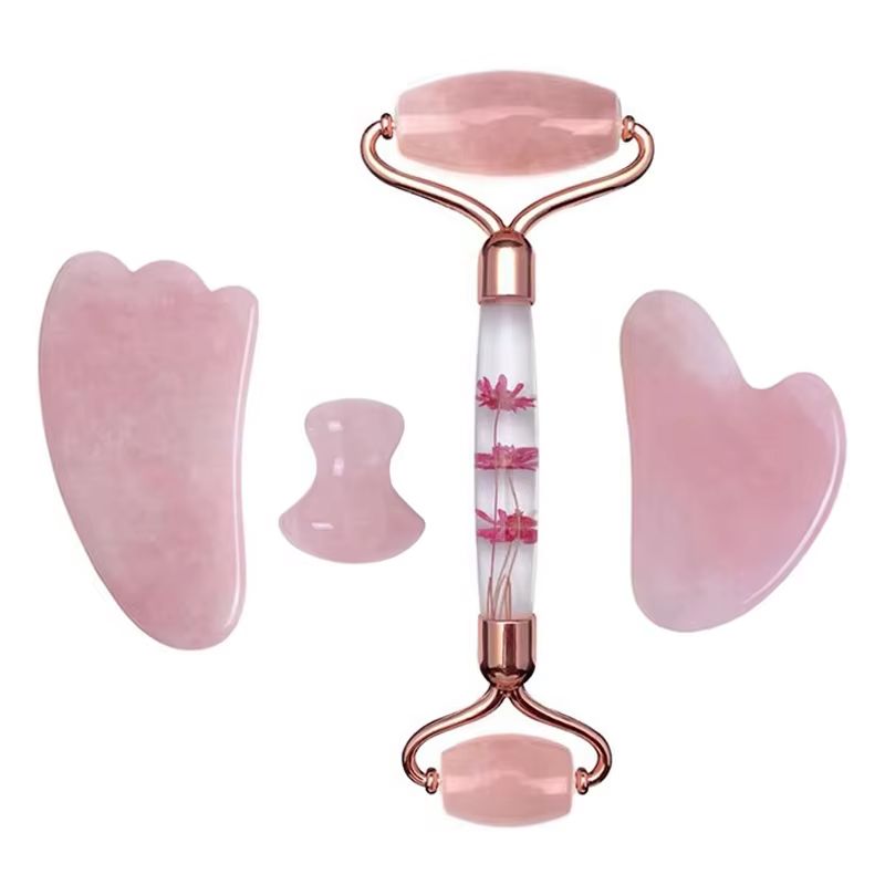 Rodillo Facial de Cuarzo Rosa  - Jade Roller Gua Sha reseña y precio