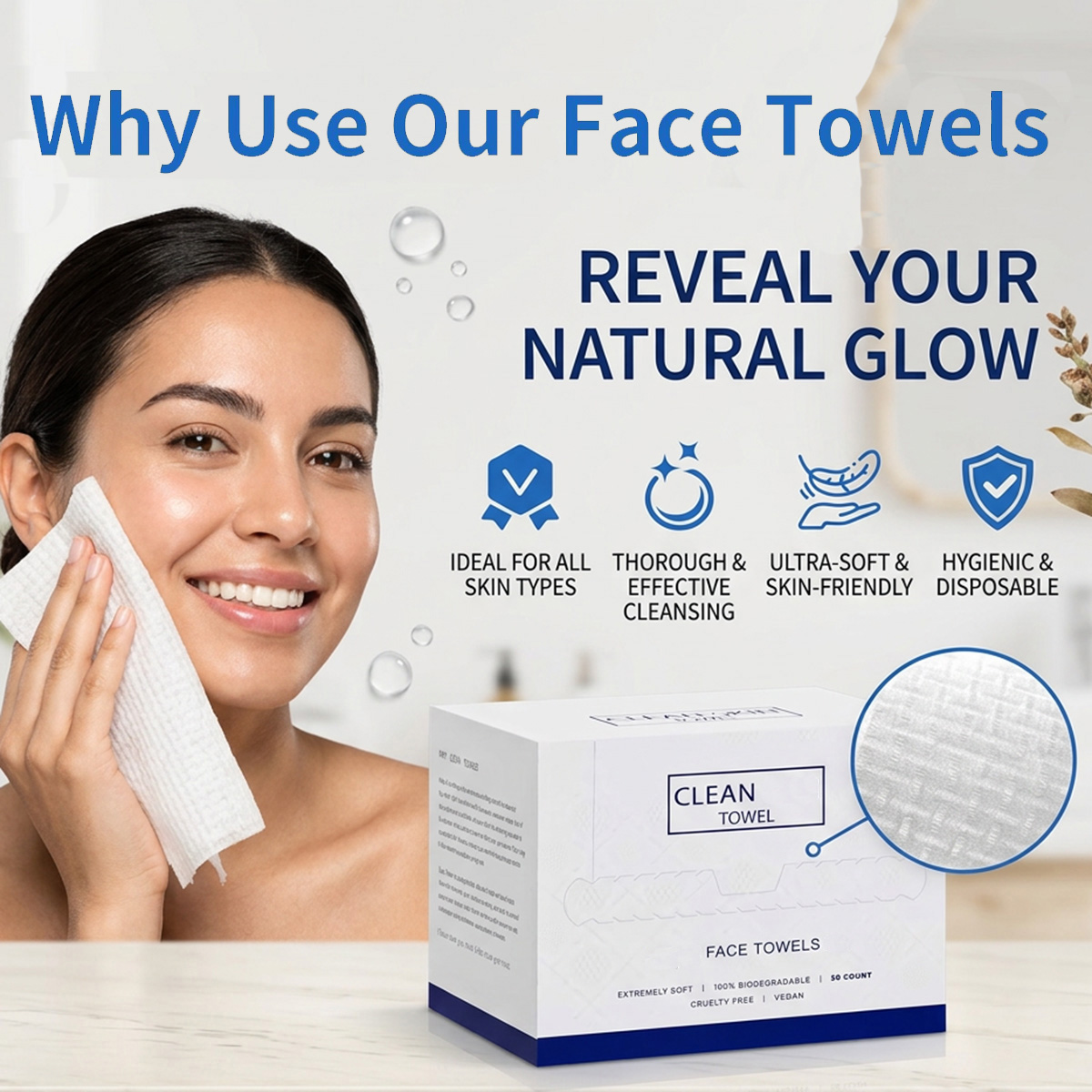Paquete de 50 Toallitas Facial - Beauty Makeup Face reseña y precio