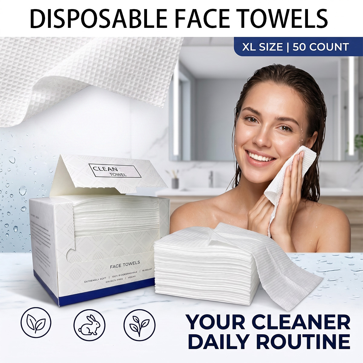 Paquete de 50 Toallitas Facial - Beauty Makeup Face reseña y precio