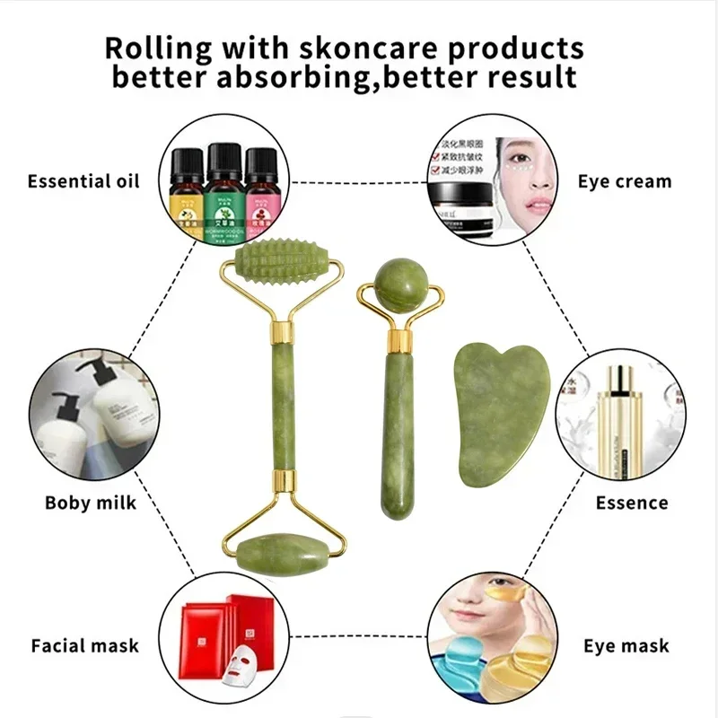 Rodillo Facial de Jade Natural - Jade Roller Gua Sha reseña y precio