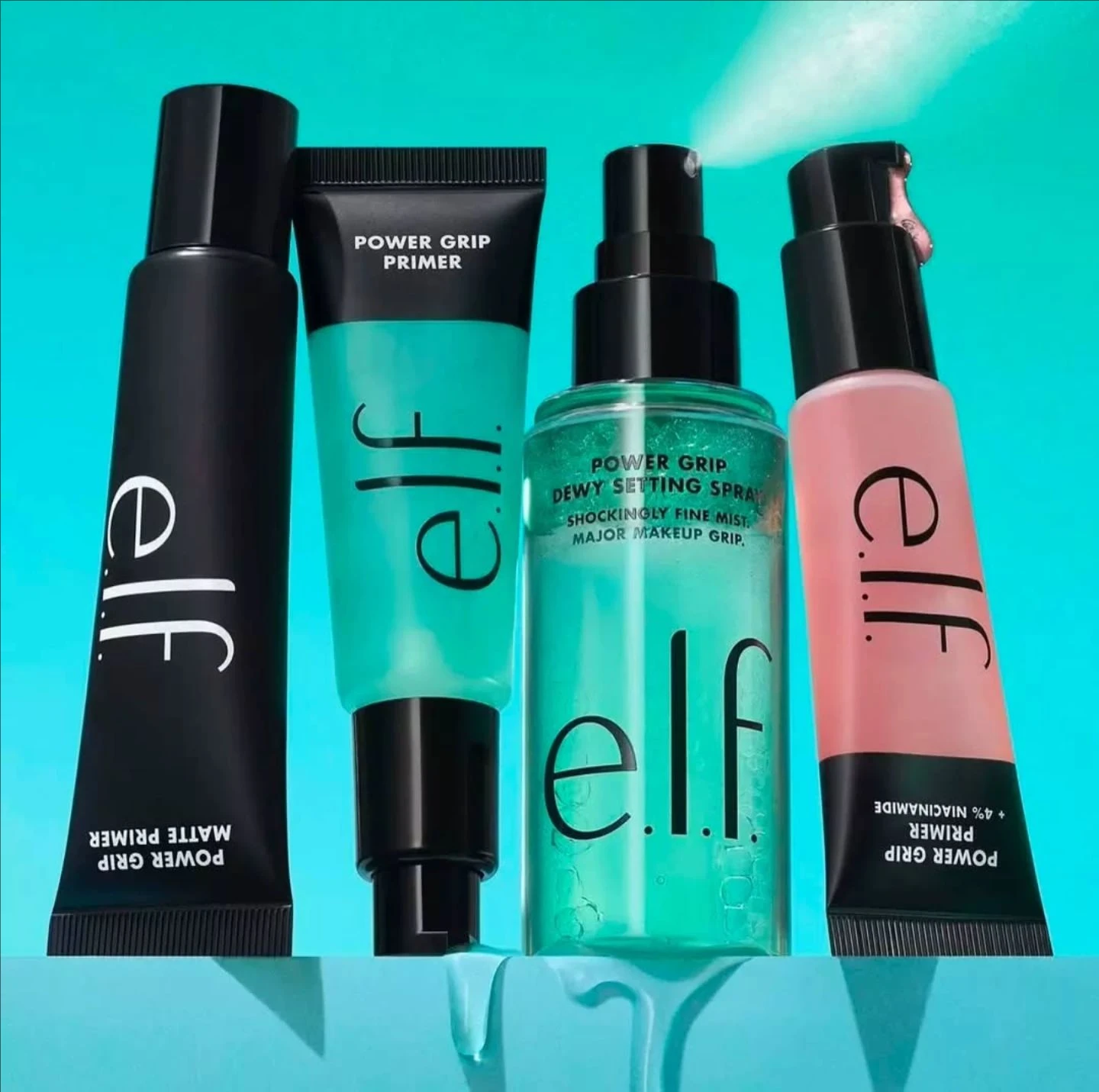 Elf maquillaje Power Grip Dewy - Makeup Fixing Mist reseña y precio