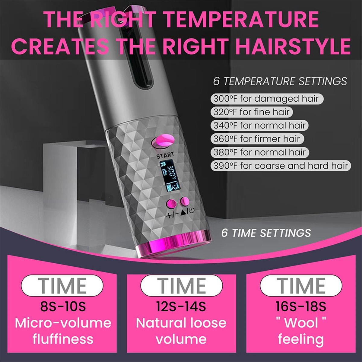 Rizador de pelo inalámbrico N1 - Hair Curling Wand reseña y precio